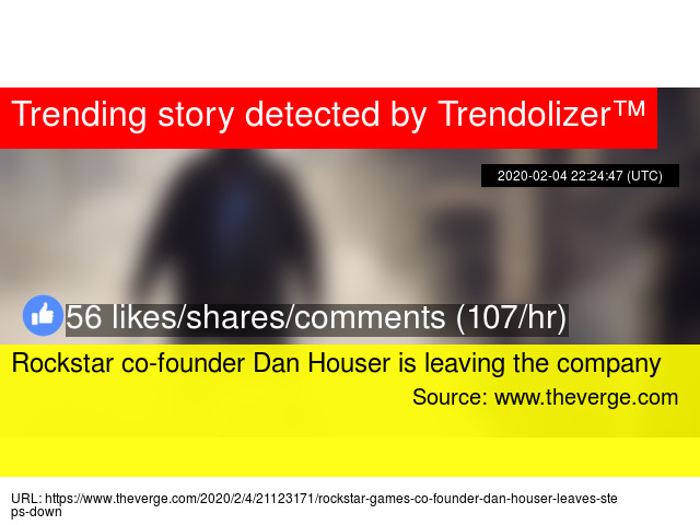 Rockstar Co Founder Dan Houser Is Leaving The Company
